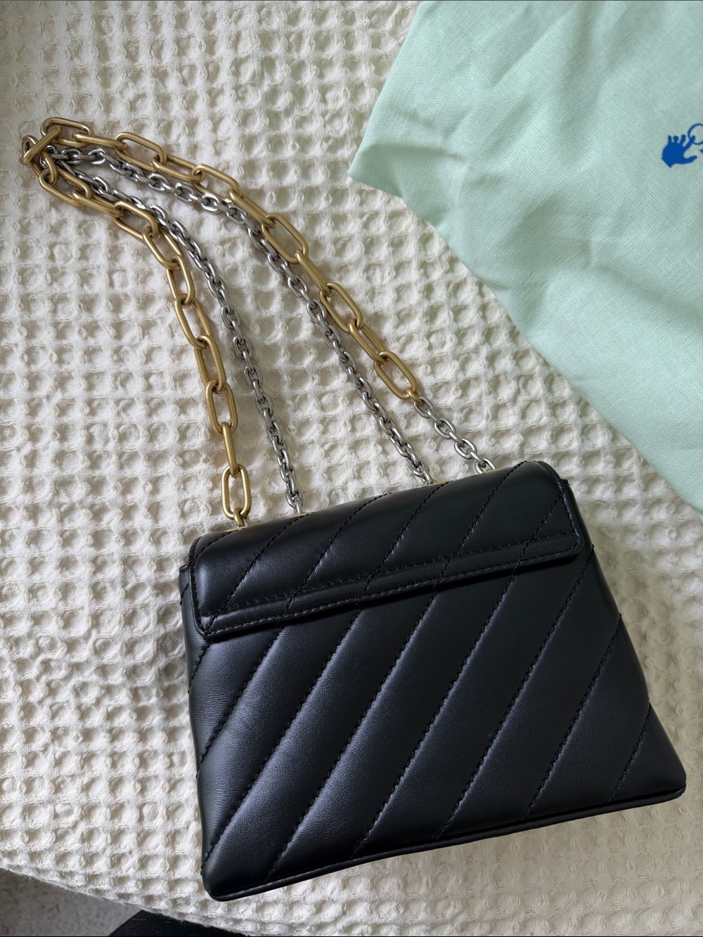 Off-White Jackhammer 19 Black Quilted Leather Handbag - Picture 8 of 16
